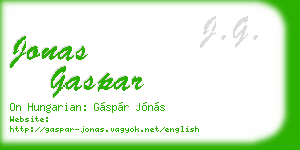 jonas gaspar business card